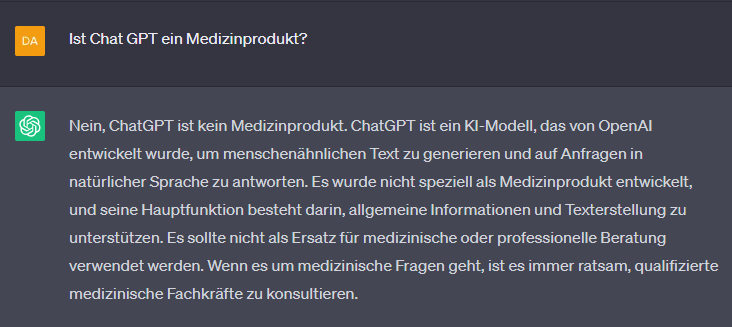 ChatGPT Medizinprodukt_1